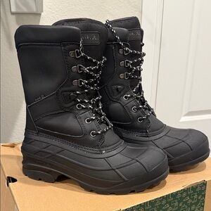 Kamik Black Lace-Up Boots